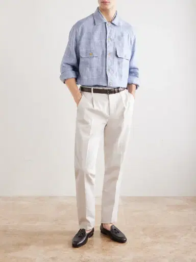 Ralph Lauren Purple Label Clayburn Checked Linen Shirt - Men | Thumbnail 2 Ralph Lauren Purple Label Clayburn Checked Linen Shirt - Men | Thumbnail 2