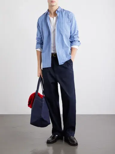 A.P.C. Malo Striped Cotton-Poplin Shirt - Men | Thumbnail 2 A.P.C. Malo Striped Cotton-Poplin Shirt - Men | Thumbnail 2