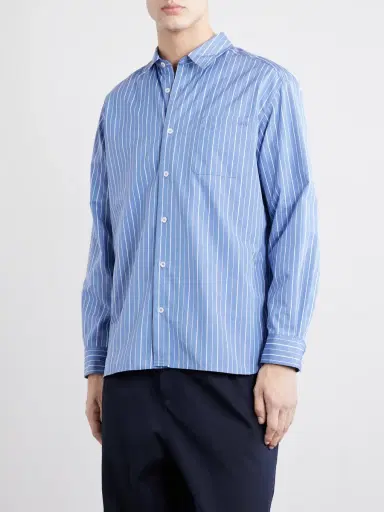 A.P.C. Malo Striped Cotton-Poplin Shirt - Men | Thumbnail 3 A.P.C. Malo Striped Cotton-Poplin Shirt - Men | Thumbnail 3