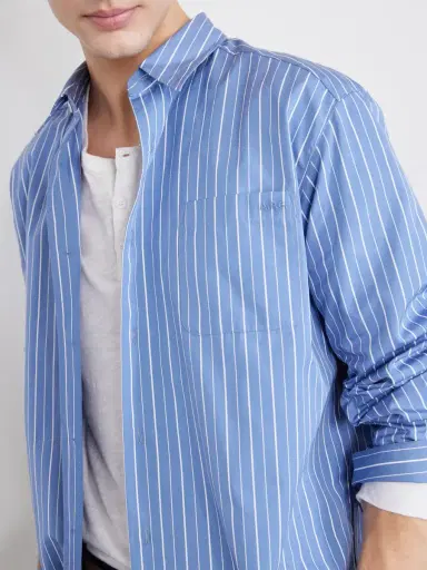 A.P.C. Malo Striped Cotton-Poplin Shirt - Men | Thumbnail 5 A.P.C. Malo Striped Cotton-Poplin Shirt - Men | Thumbnail 5