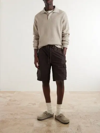 James Perse Straight-Leg Stretch Cotton-Poplin Shorts - Men | Thumbnail 2 James Perse Straight-Leg Stretch Cotton-Poplin Shorts - Men | Thumbnail 2
