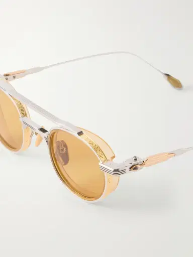 Jacques Marie Mage Livingston Round-Frame Gold-Plated Metal Sunglasses - Men | Thumbnail 3 Jacques Marie Mage Livingston Round-Frame Gold-Plated Metal Sunglasses - Men | Thumbnail 3