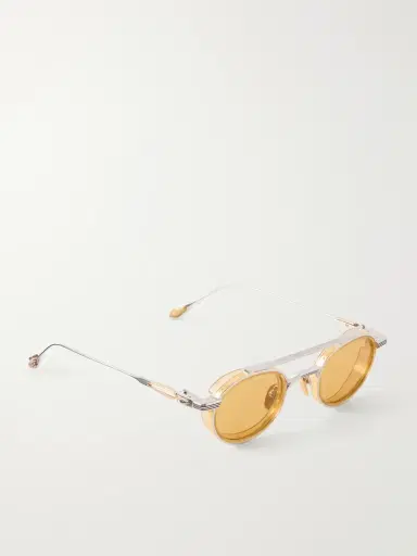 Jacques Marie Mage Livingston Round-Frame Gold-Plated Metal Sunglasses - Men | Thumbnail 4 Jacques Marie Mage Livingston Round-Frame Gold-Plated Metal Sunglasses - Men | Thumbnail 4
