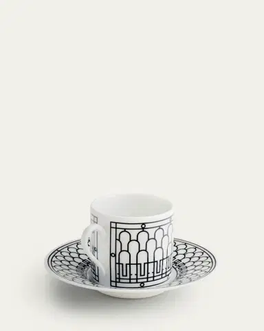 HERMÈS H Deco Coffee Cup and Saucer, 3 oz. | Thumbnail 2 HERMÈS H Deco Coffee Cup and Saucer, 3 oz. | Thumbnail 2