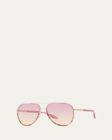BARTON PERREIRA Cani Titanium Aviator Sunglasses | Thumbnail 2 BARTON PERREIRA Cani Titanium Aviator Sunglasses | Thumbnail 2