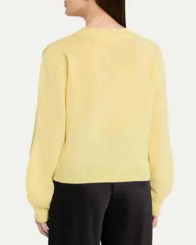 Marni Logo Patch Cashmere Crewneck Sweater | Thumbnail 3 Marni Logo Patch Cashmere Crewneck Sweater | Thumbnail 3