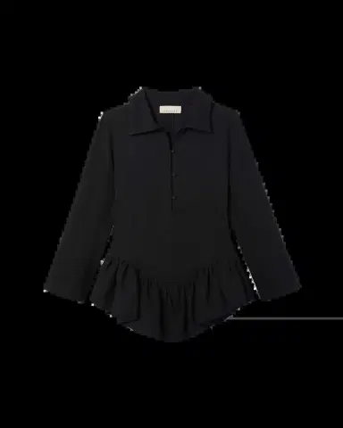 Liberowe Long-Sleeve Peplum Mini Polo Dress | Thumbnail 2 Liberowe Long-Sleeve Peplum Mini Polo Dress | Thumbnail 2