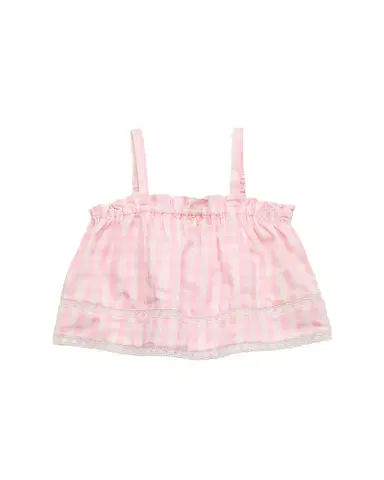 LoveShackFancy Girl's Fiorella Gingham Top, Size 3-6 | Thumbnail 1 LoveShackFancy Girl's Fiorella Gingham Top, Size 3-6 | Thumbnail 1