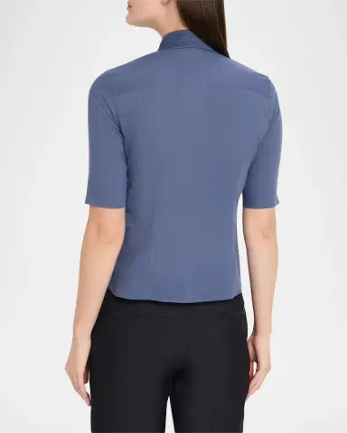 Jil Sander Layered Collar Short-Sleeve Cotton Button-Down Shirt | Thumbnail 3 Jil Sander Layered Collar Short-Sleeve Cotton Button-Down Shirt | Thumbnail 3