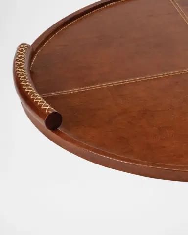 Regina Andrew Forte Leather Round Tray, Large | Thumbnail 2 Regina Andrew Forte Leather Round Tray, Large | Thumbnail 2