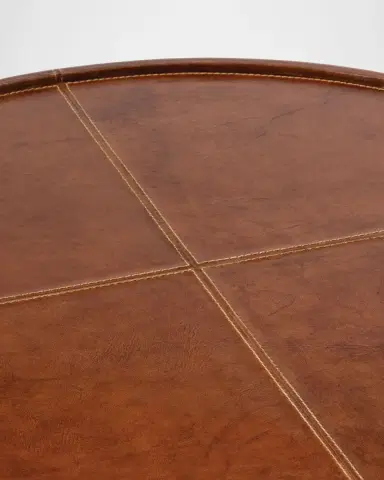 Regina Andrew Forte Leather Round Tray, Large | Thumbnail 3 Regina Andrew Forte Leather Round Tray, Large | Thumbnail 3