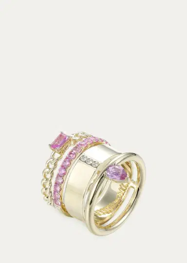 Type Jewelry Typestack Pink Sapphire and Diamond Ring | Thumbnail 2 Type Jewelry Typestack Pink Sapphire and Diamond Ring | Thumbnail 2