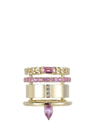 Type Jewelry Typestack Pink Sapphire and Diamond Ring | Thumbnail 3 Type Jewelry Typestack Pink Sapphire and Diamond Ring | Thumbnail 3