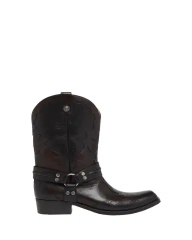 Versace Men's Nubuck Leather Western Boots | Thumbnail 1 Versace Men's Nubuck Leather Western Boots | Thumbnail 1
