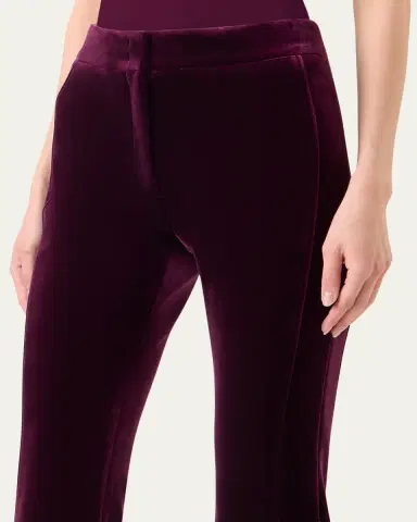 Akris Faris Neoprene Velvet Bootcut-Leg Pants | Thumbnail 5 Akris Faris Neoprene Velvet Bootcut-Leg Pants | Thumbnail 5