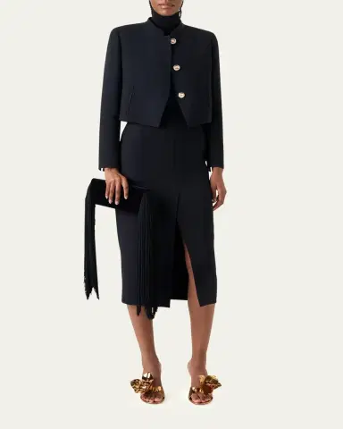 Akris Kadet Short Wool Jacket | Thumbnail 2 Akris Kadet Short Wool Jacket | Thumbnail 2