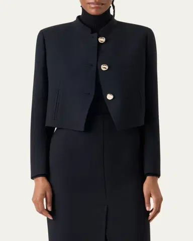 Akris Kadet Short Wool Jacket | Thumbnail 4 Akris Kadet Short Wool Jacket | Thumbnail 4