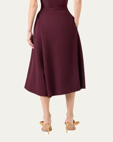 Akris Wool Gabardine Pleated Midi Skirt | Thumbnail 3 Akris Wool Gabardine Pleated Midi Skirt | Thumbnail 3