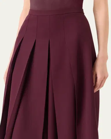 Akris Wool Gabardine Pleated Midi Skirt | Thumbnail 5 Akris Wool Gabardine Pleated Midi Skirt | Thumbnail 5