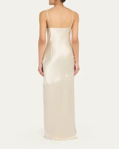 Atelier Prabal Gurung Thin Strap Cowl-Neck Silk Gown | Thumbnail 3 Atelier Prabal Gurung Thin Strap Cowl-Neck Silk Gown | Thumbnail 3