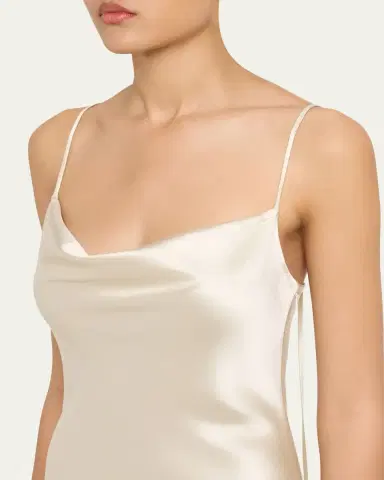 Atelier Prabal Gurung Thin Strap Cowl-Neck Silk Gown | Thumbnail 5 Atelier Prabal Gurung Thin Strap Cowl-Neck Silk Gown | Thumbnail 5