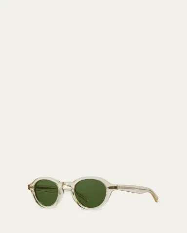 Garrett Leight Men's Flipper Acetate Round Sunglasses | Thumbnail 2 Garrett Leight Men's Flipper Acetate Round Sunglasses | Thumbnail 2