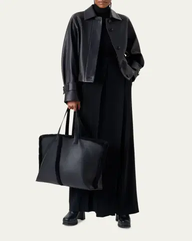 Akris Ai Reversible Leather and Shearling Tote Bag | Thumbnail 3 Akris Ai Reversible Leather and Shearling Tote Bag | Thumbnail 3