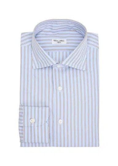 Cesare Attolini Men's Cotton Multi-Stripe Dress Shirt | Thumbnail 1 Cesare Attolini Men's Cotton Multi-Stripe Dress Shirt | Thumbnail 1