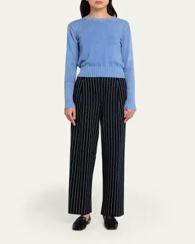 Guest In Residence Sunwash Shrunken Crewneck Sweater | Thumbnail 2 Guest In Residence Sunwash Shrunken Crewneck Sweater | Thumbnail 2