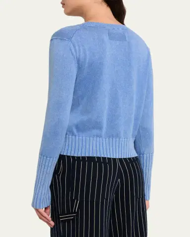 Guest In Residence Sunwash Shrunken Crewneck Sweater | Thumbnail 3 Guest In Residence Sunwash Shrunken Crewneck Sweater | Thumbnail 3