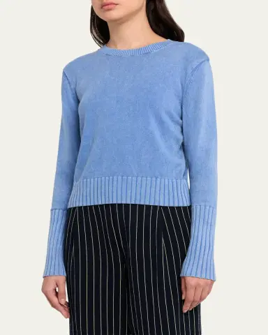 Guest In Residence Sunwash Shrunken Crewneck Sweater | Thumbnail 4 Guest In Residence Sunwash Shrunken Crewneck Sweater | Thumbnail 4