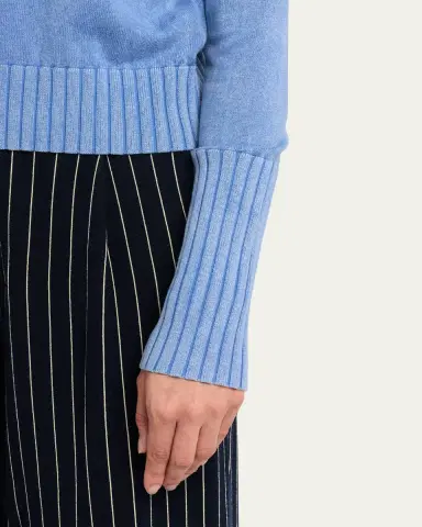 Guest In Residence Sunwash Shrunken Crewneck Sweater | Thumbnail 5 Guest In Residence Sunwash Shrunken Crewneck Sweater | Thumbnail 5