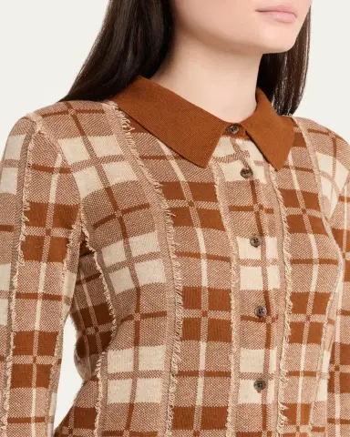 Guest In Residence Fringe Plaid Elle Shirt | Thumbnail 5 Guest In Residence Fringe Plaid Elle Shirt | Thumbnail 5