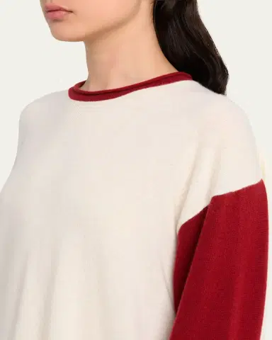 Guest In Residence Baseball Oversized Cashmere Sweater | Thumbnail 5 Guest In Residence Baseball Oversized Cashmere Sweater | Thumbnail 5