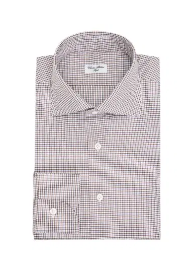 Cesare Attolini Men's Cotton and Cashmere Micro-Plaid Button-Down Shirt | Thumbnail 3 Cesare Attolini Men's Cotton and Cashmere Micro-Plaid Button-Down Shirt | Thumbnail 3