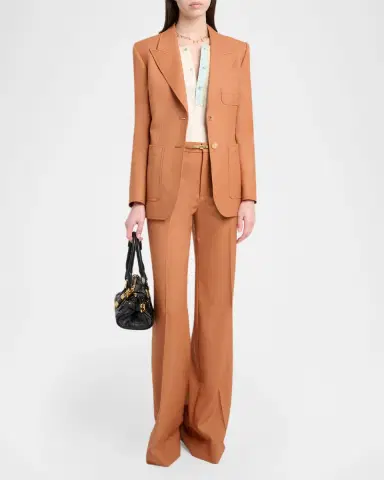 Chloé Single-Breasted Patch Pocket Jacket | Thumbnail 2 Chloé Single-Breasted Patch Pocket Jacket | Thumbnail 2