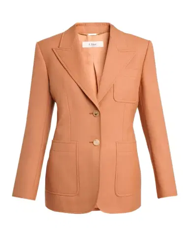 Chloé Single-Breasted Patch Pocket Jacket | Thumbnail 1 Chloé Single-Breasted Patch Pocket Jacket | Thumbnail 1