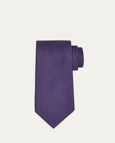 Brioni Men's Micro-Jacquard Silk Tie | Thumbnail 3 Brioni Men's Micro-Jacquard Silk Tie | Thumbnail 3
