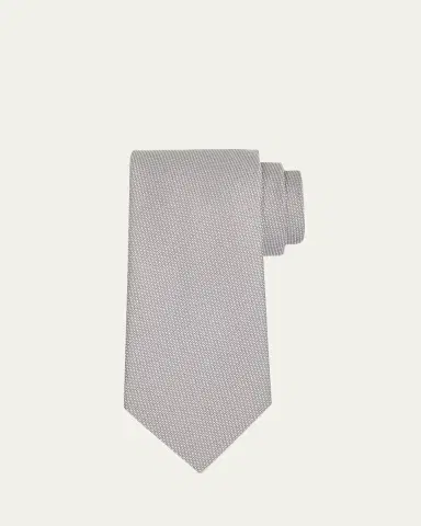 Brioni Men's Micro-Jacquard Silk Tie | Thumbnail 4 Brioni Men's Micro-Jacquard Silk Tie | Thumbnail 4