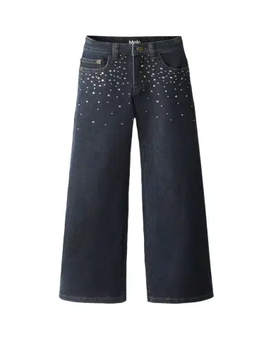 Molo Girl's Asta Rhinestone Wide-Leg Denim Jeans, Size 8-16 | Thumbnail 1 Molo Girl's Asta Rhinestone Wide-Leg Denim Jeans, Size 8-16 | Thumbnail 1