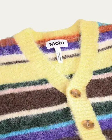 Molo Girl's Brutus Striped Wool-Blend Cardigan, Size 7-14 | Thumbnail 3 Molo Girl's Brutus Striped Wool-Blend Cardigan, Size 7-14 | Thumbnail 3