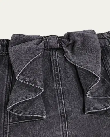 Molo Girl's Bellamy Bow-Embellished Denim Skirt, Size 7-14 | Thumbnail 4 Molo Girl's Bellamy Bow-Embellished Denim Skirt, Size 7-14 | Thumbnail 4