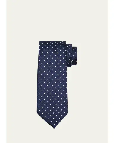 Tom Ford Men's Polka Dot Silk Tie | Thumbnail 4 Tom Ford Men's Polka Dot Silk Tie | Thumbnail 4