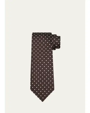 Tom Ford Men's Polka Dot Silk Tie | Thumbnail 5 Tom Ford Men's Polka Dot Silk Tie | Thumbnail 5