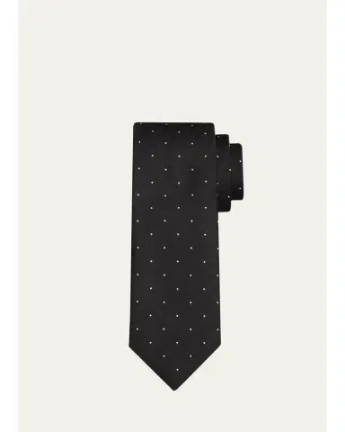 Tom Ford Men's Polka Dot Silk Tie | Thumbnail 7 Tom Ford Men's Polka Dot Silk Tie | Thumbnail 7