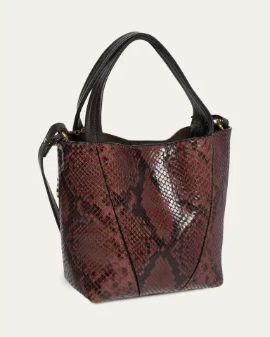 Chloé Spin Small Python-Embossed Leather Top-Handle Bag | Thumbnail 3 Chloé Spin Small Python-Embossed Leather Top-Handle Bag | Thumbnail 3