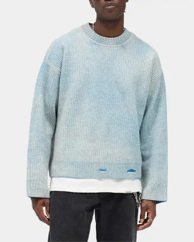 Represent Legacy Fade Out Reversible Knit Crewneck Sweater | Thumbnail 4 Represent Legacy Fade Out Reversible Knit Crewneck Sweater | Thumbnail 4