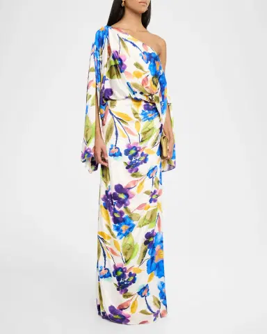 Ramy Brook Noel Floral Asymmetric Maxi Dress | Thumbnail 4 Ramy Brook Noel Floral Asymmetric Maxi Dress | Thumbnail 4