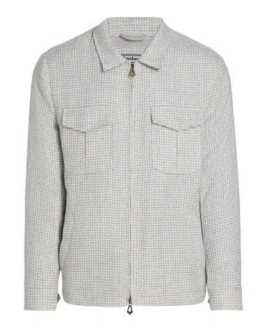 Sartorio Men's Joly Houndstooth Linen-Blend Zip-Front Jacket | Thumbnail 1 Sartorio Men's Joly Houndstooth Linen-Blend Zip-Front Jacket | Thumbnail 1
