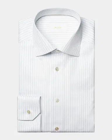 Eton Men's Elevated Stripe Supima Cotton Dress Shirt | Thumbnail 2 Eton Men's Elevated Stripe Supima Cotton Dress Shirt | Thumbnail 2